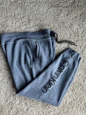 Calvin Klein Heather Gray Logo Joggers